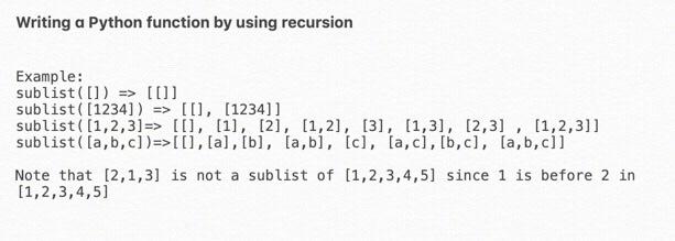 Solve The python problem by using accumulative recursion only Writing a Python