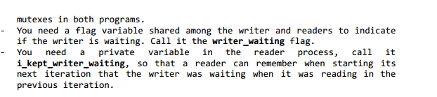 the reference [8] book. do { wait (mutex); read_count++; if (read_count ==