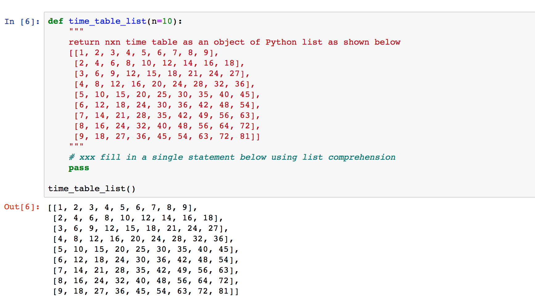 of following codes in the places marked with xxx Use only a