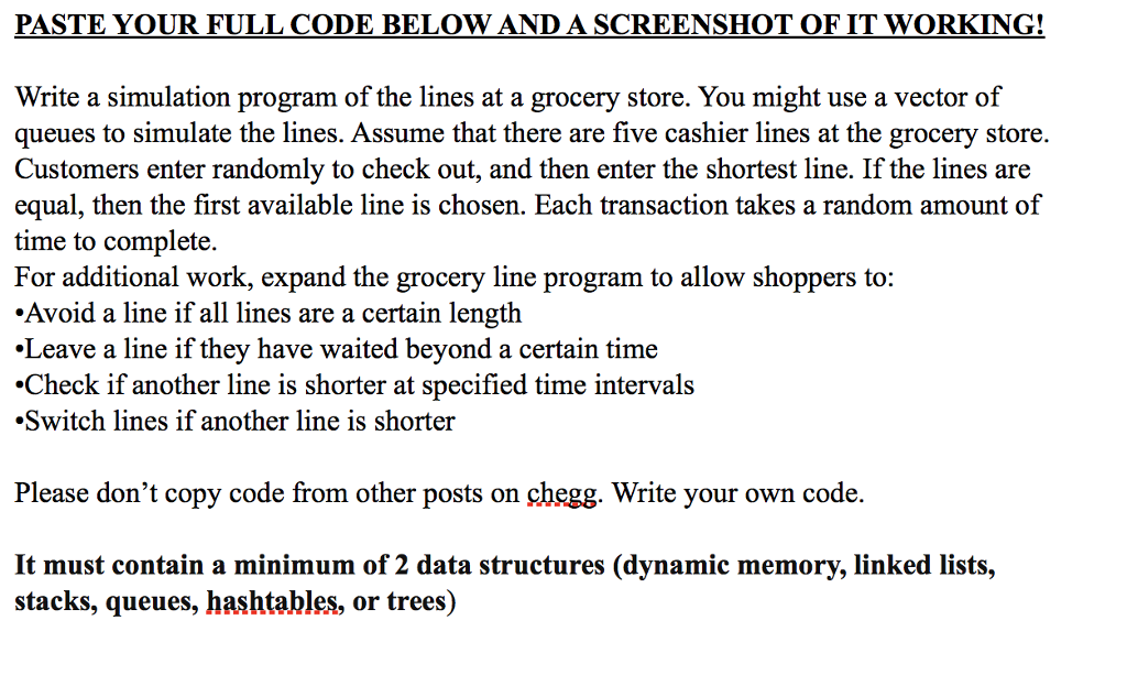 PASTE YOUR FULL CODE BELOW AND A SCREENSHOT OF IT WORKING!