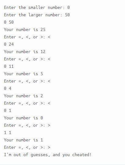 no more than the minimum number of guesses, and it must prevent