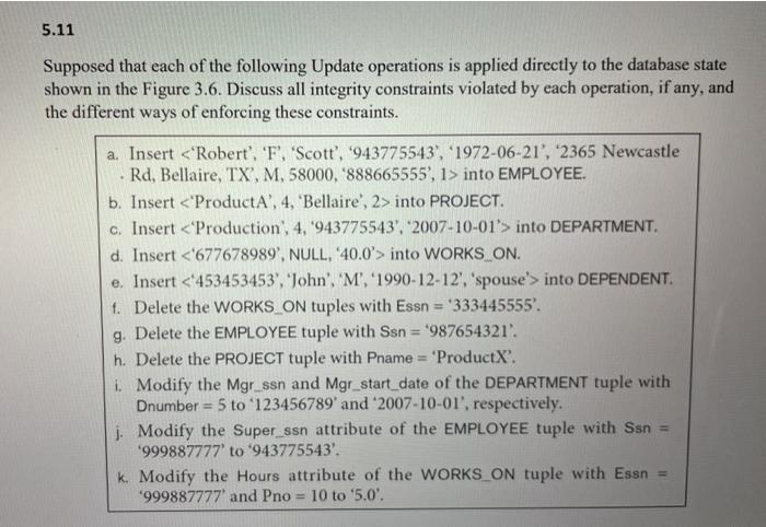 It's Database Concepts Only Do D,Hand I from 5.11 and do whole