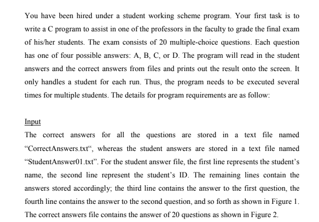 You have been hired under a student working scheme program. Your