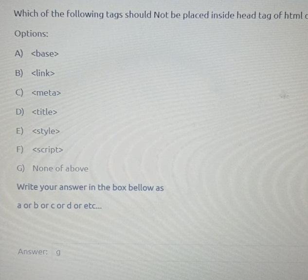 wrong with code? is not a valid html tag There should be