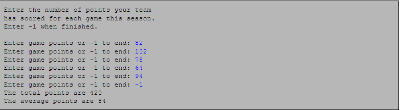  (In Java) Write a program to read a set of game