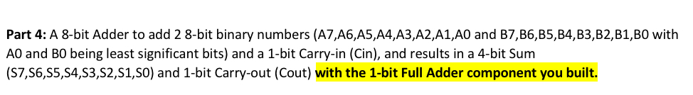  Write a vdhl code for A 8-bit Adder to add 28-bit