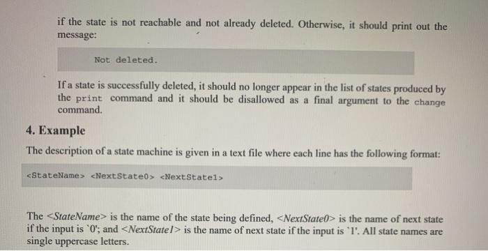 D A G F B H B D The state diagram is
