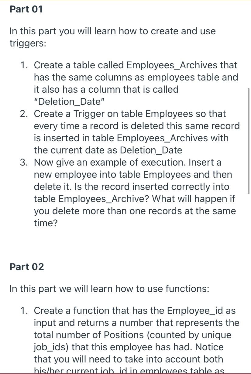 Using SQL developer. idk how to be more specific. the direction is