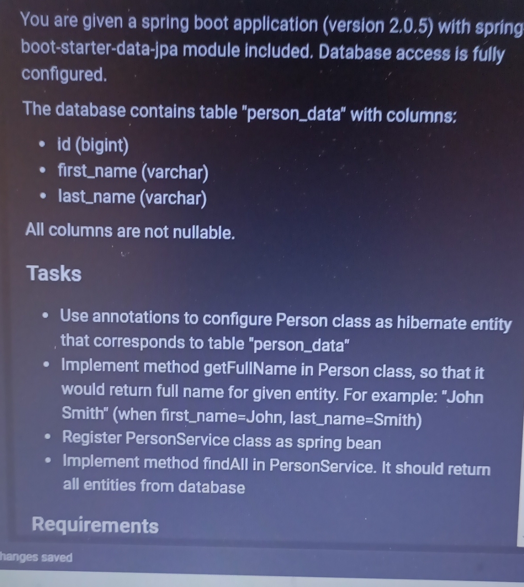  You are given a spring boot application (version 2.0.5) with spring