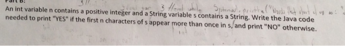  JAVA It has to be done with string methods. Simple java.