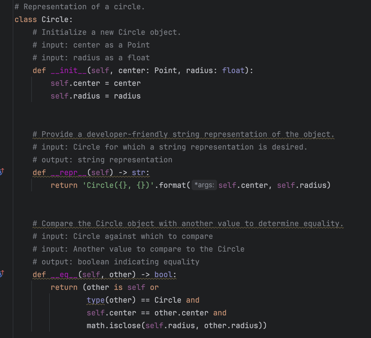  circle_bound Define a function named circle_bound with one parameter of type