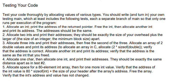 Block *next_block; }; const OVERHEAD_SIZE = __________ // refers to size &