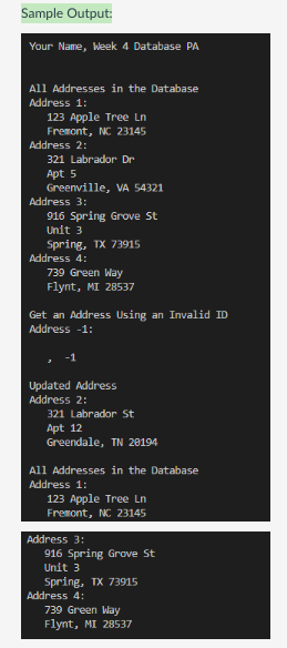  Your application will demonstrate storing and retrieving data in a SQLite