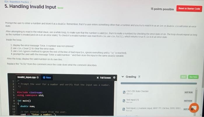 5. Handling Invalid Input(make it simple) 05A Repetition Practice 5. Handling Invalid