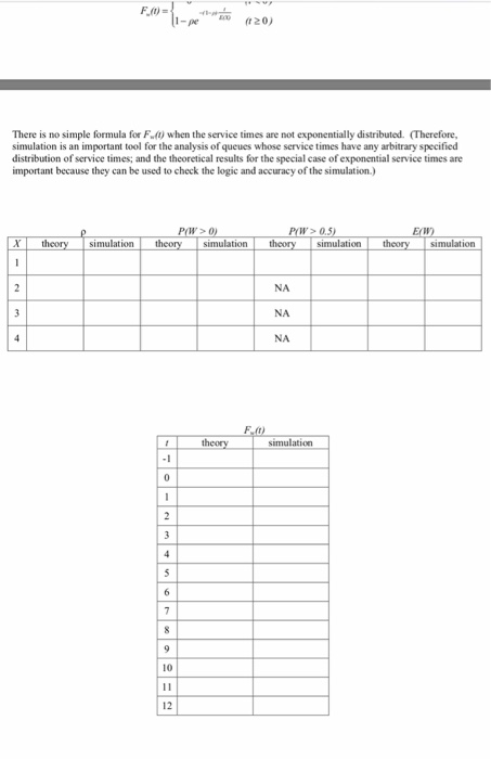 4821 Homework 6 (The M/G/1 Queue) 40 Points The following BASIC code