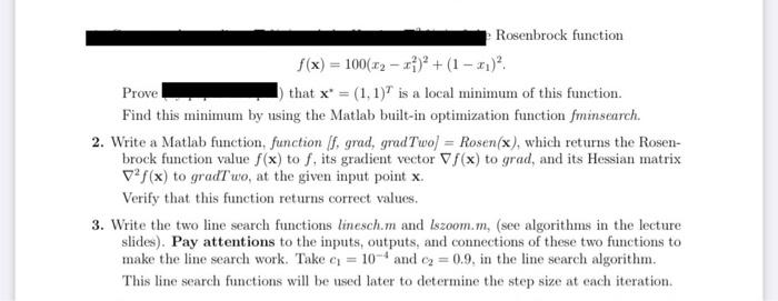  please use matlab to code the functions. show output and explain.