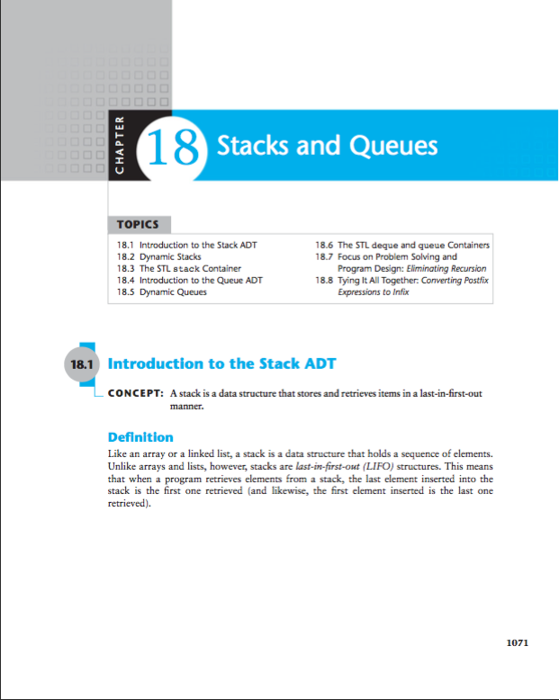 Unique Stack In this assignment, you will write a template class implementation