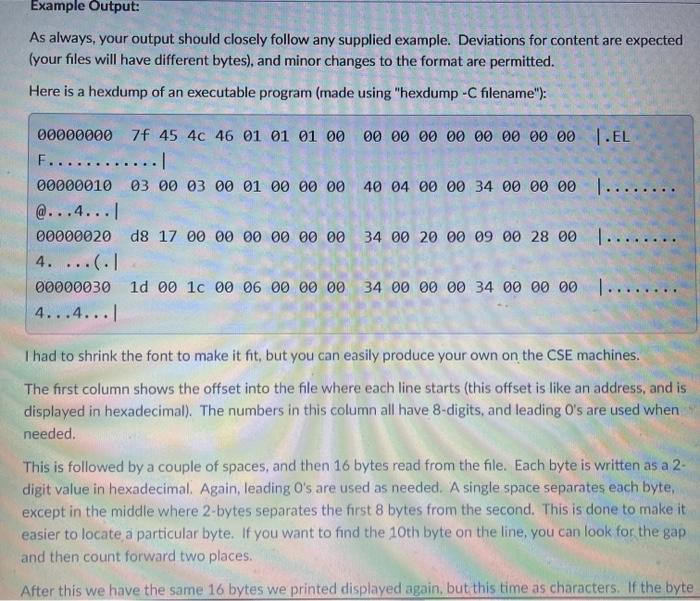 This program will be written in the C language, and will display
