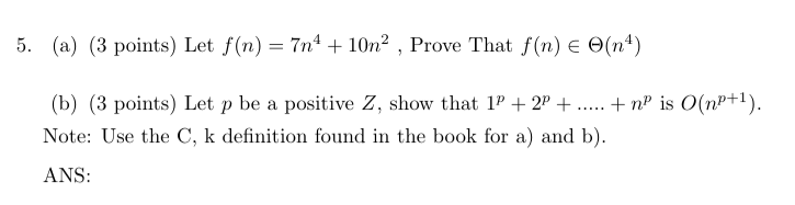  Looking for help with discrete math 5. (a) (3 points) Let