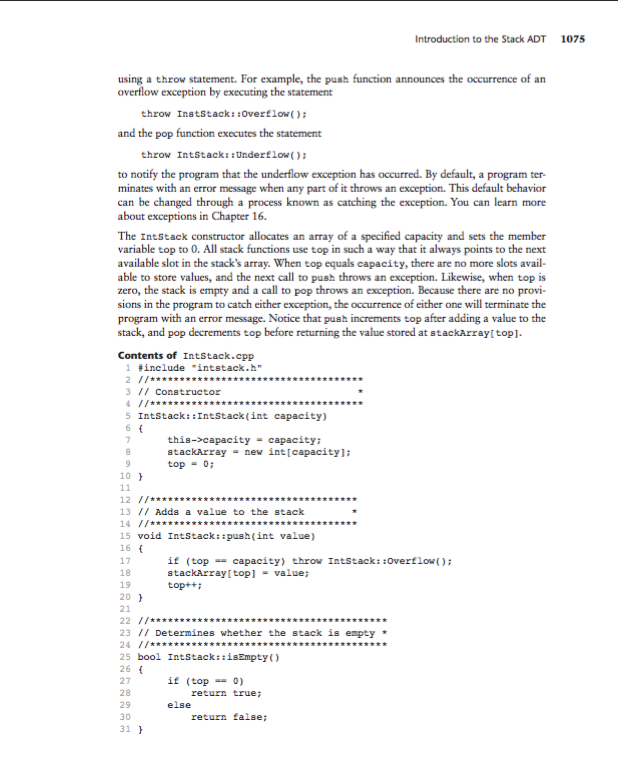 stack, you may want to read Chapter 18.1 (the pages for chapter