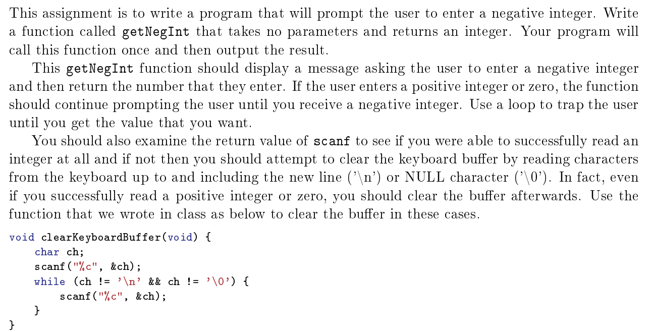  This assignment is to write a program that will prompt the