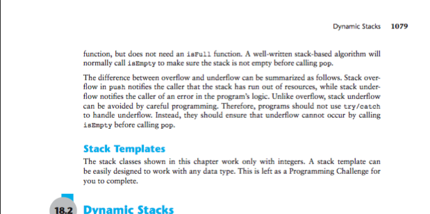 are allowed in the stack. A Unique Stack may contain any data