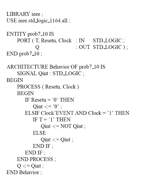  a). If a circuit implemented with the code given above is