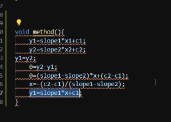 I'm trying to make an algorithm that determines the x and y