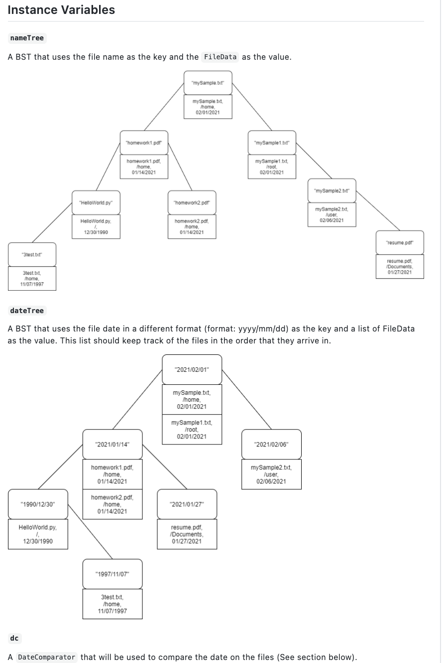 TODO public FileSystem(String inputFile) { // Add your code here try {