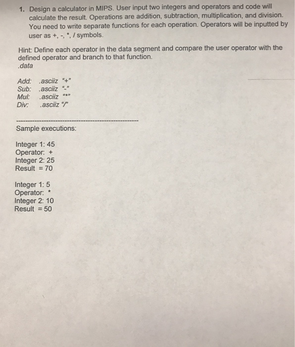  I need help with this MIPS problem, Im using the MARS