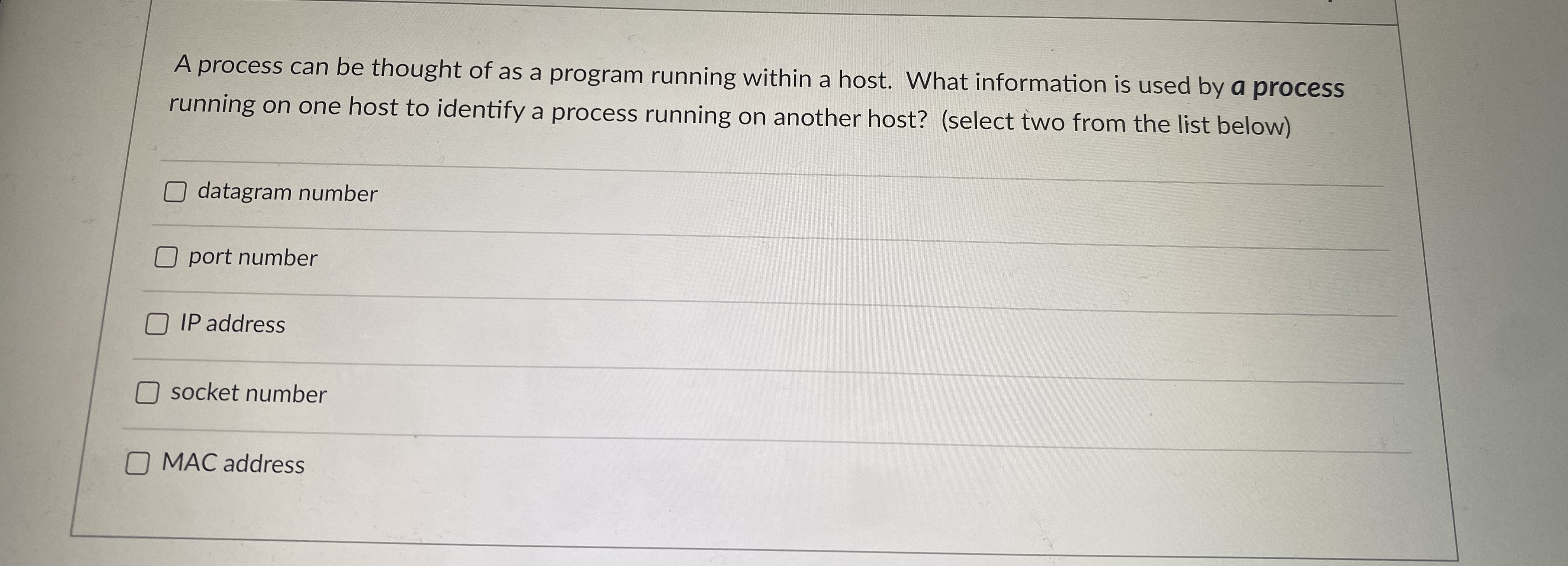  A process can be thought of as a program running within