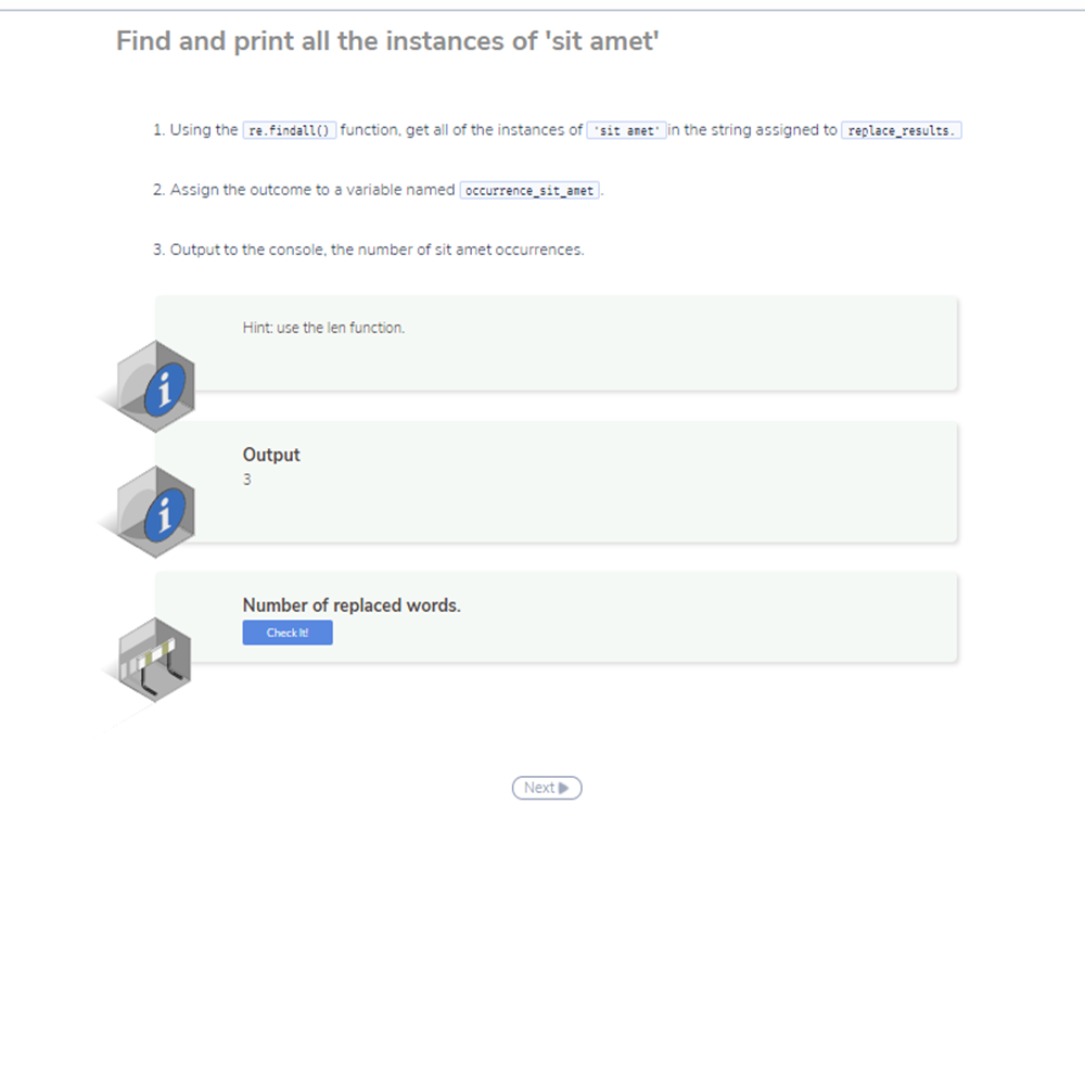 non alpha numeric characters in the lorem_ipsum string. Replace all instances of