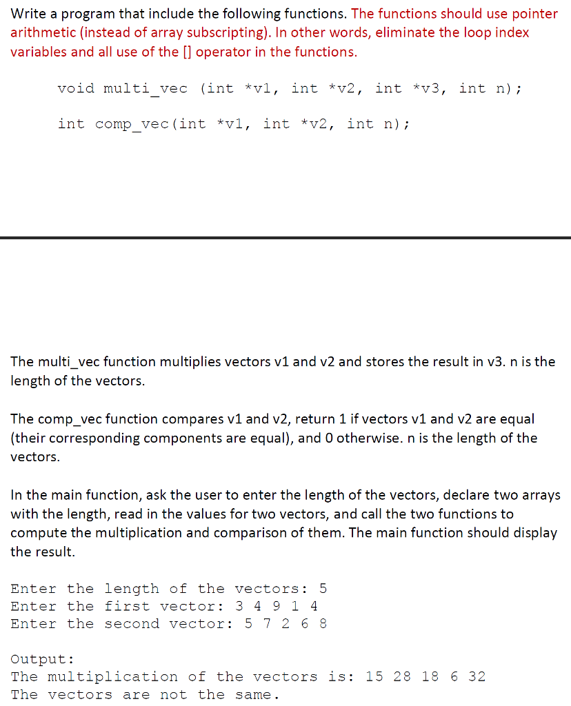 In C Write a program that include the following functions. The functions