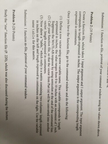  Create a function file, which takes 1 input argument and 1