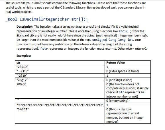  please program in c. Thank you The source file you submit