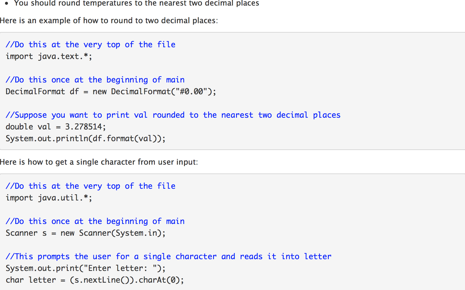 write a Java program that asks the user for a temperature (in