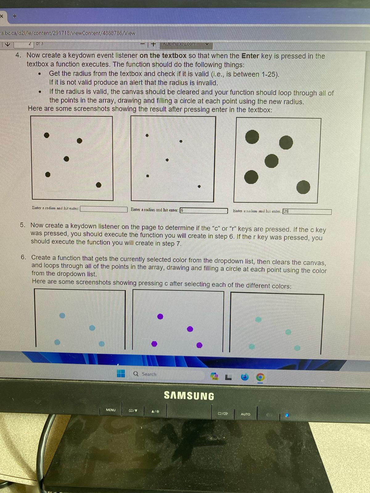  Now create a keydown event listener on the textbox so that
