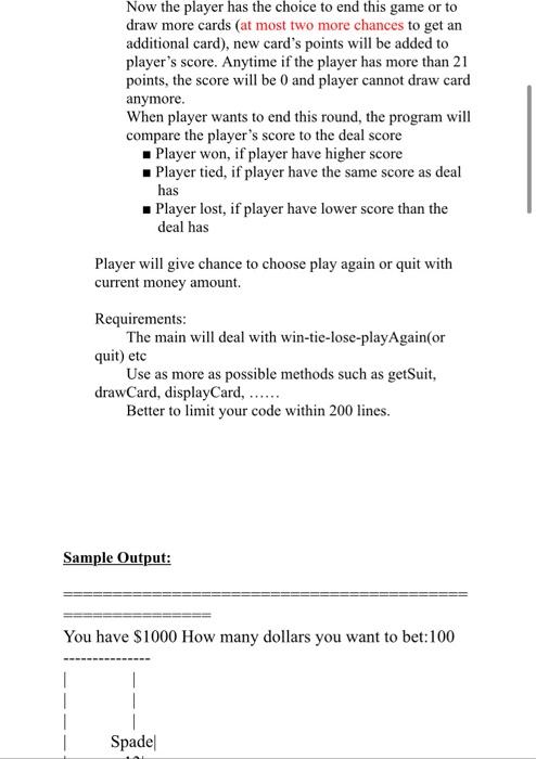  java java Now the player has the choice to end this