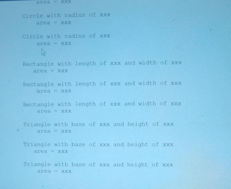 go through each object in the arrayList of Geometric Shape, and call