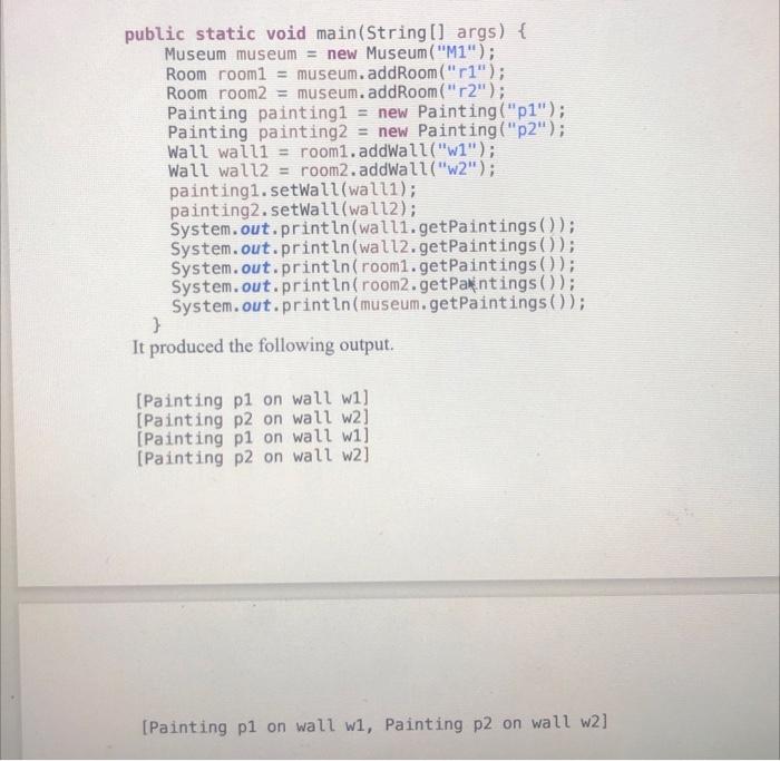 are exhibited on some or all the walls. Your task is to