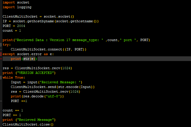 2. Server must parse two command line arguments, port and log locations