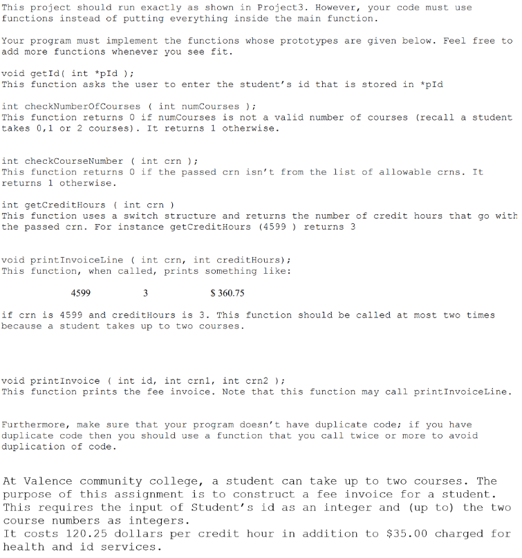 Please use the given functions in the problem as well as