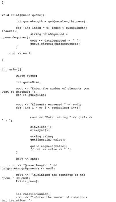 you rotate the Queue 'm' number of times. In one rotation: you