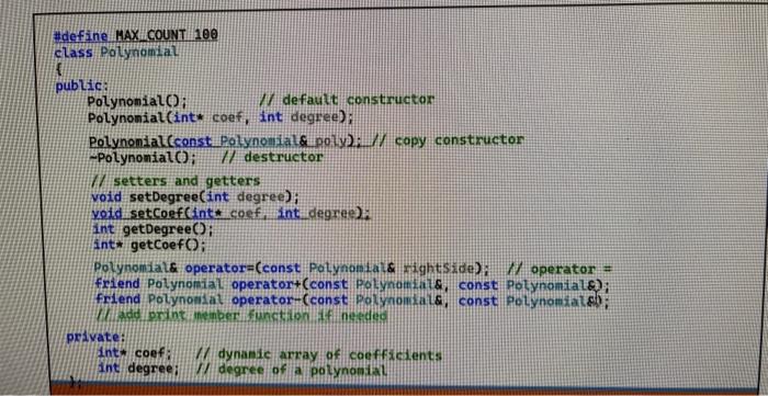 main to print out the result as the sample below We take