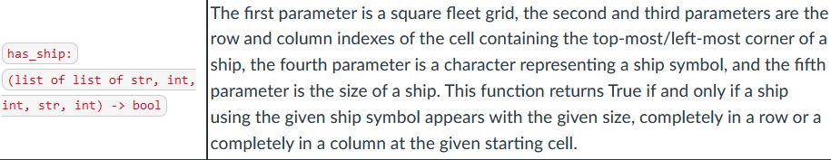  The first parameter is a square fleet grid, the second and