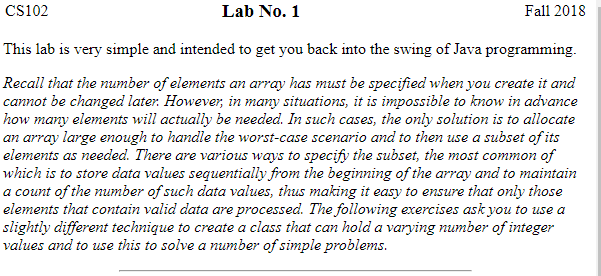*URGENT* *This is for CS 102 Java class.* * I CANNOT USE