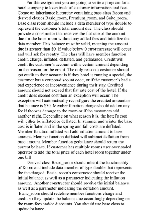  Please write program in C++ For this assignment you are going