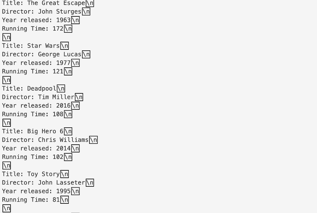a structure named MovieData to store the following information about a movie: