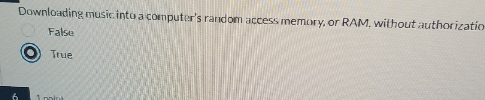  Downloading music into a computer's random access memory, or RAM, without