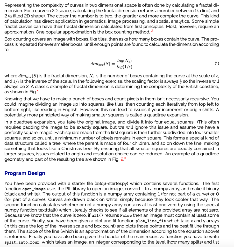  In python Representing the complexity of curves in two dimensional space